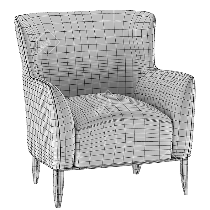 Poliform Grace Wood Chair 3D model image 4