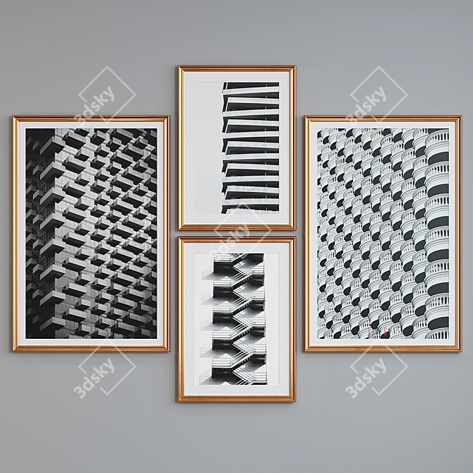 Modern Picture Frame Set 91 3D model image 4