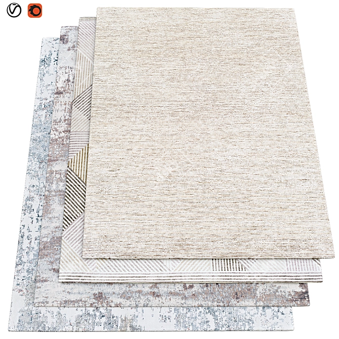 Luxury Textured Carpets 3D model image 1