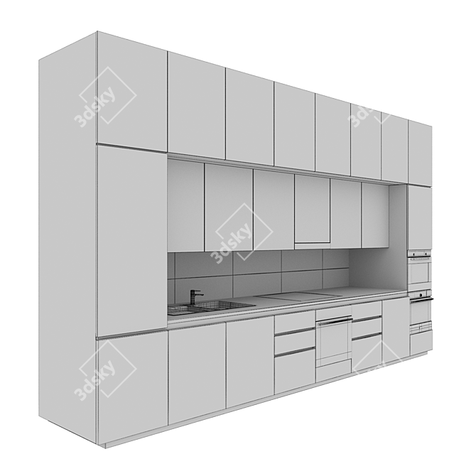 Corona Redner 5: Stylish Kitchen Design 3D model image 1