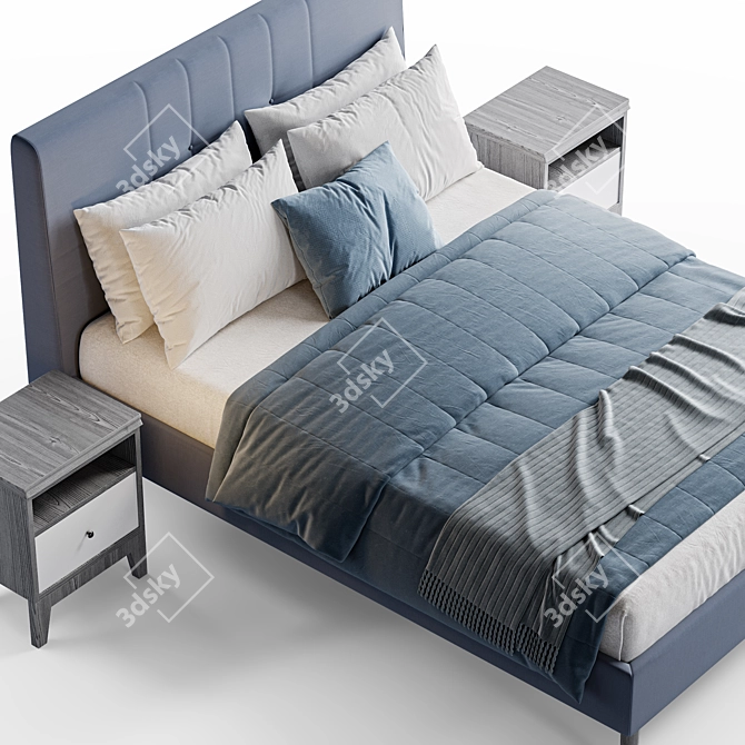 Elegant IKEA IDANAS Bed: Stylish Design & Superior Comfort 3D model image 4