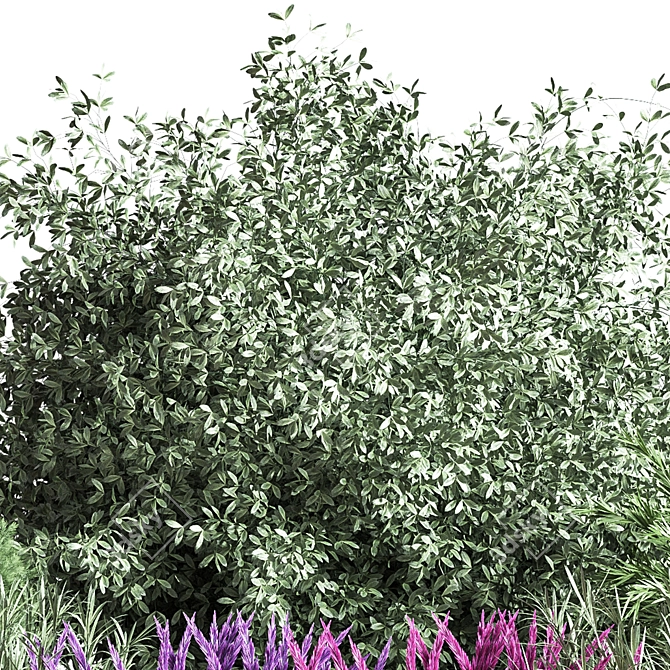 Mixed Plane Bush 03: Versatile 3D Model 3D model image 2