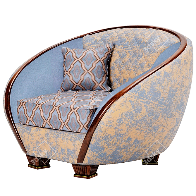Luxury MODIGLIANI Armchair: Elegant Design by Arredoclassic 3D model image 2