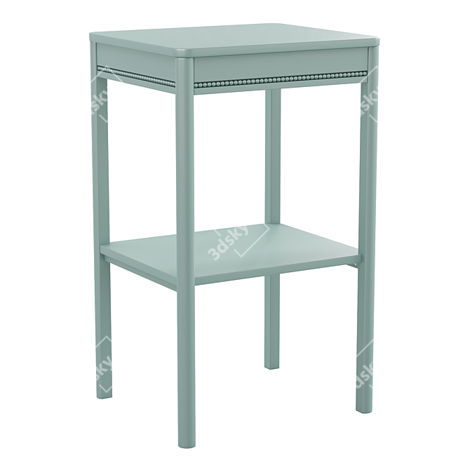 Elegant Pearl Bedside Table 3D model image 1