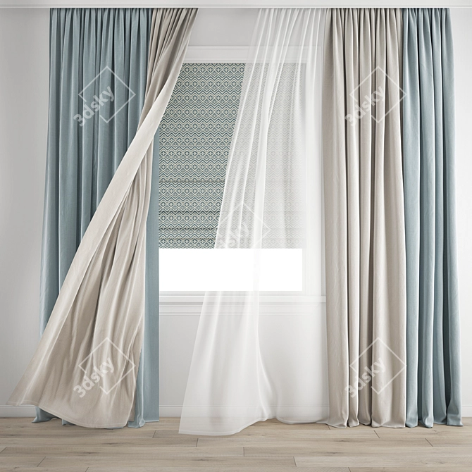 3D Wind Curtain Model 3D model image 1