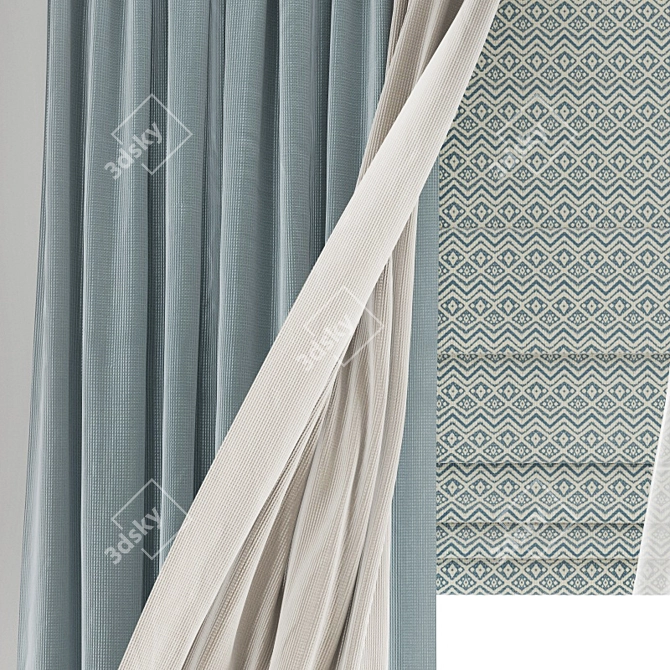 3D Wind Curtain Model 3D model image 3