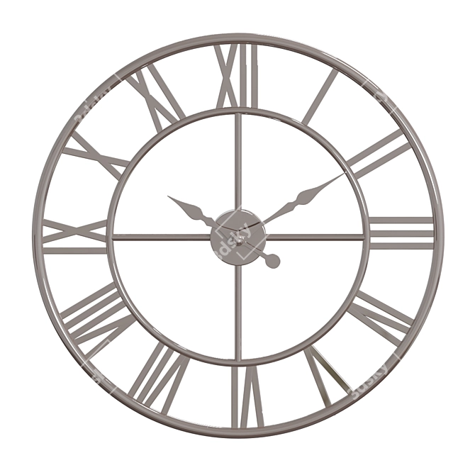Roman Numeral Wall Clock 3D model image 1