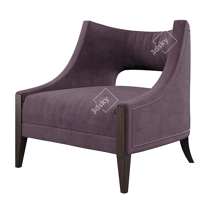 Elegant Piedmont Lounge Chair 3D model image 1