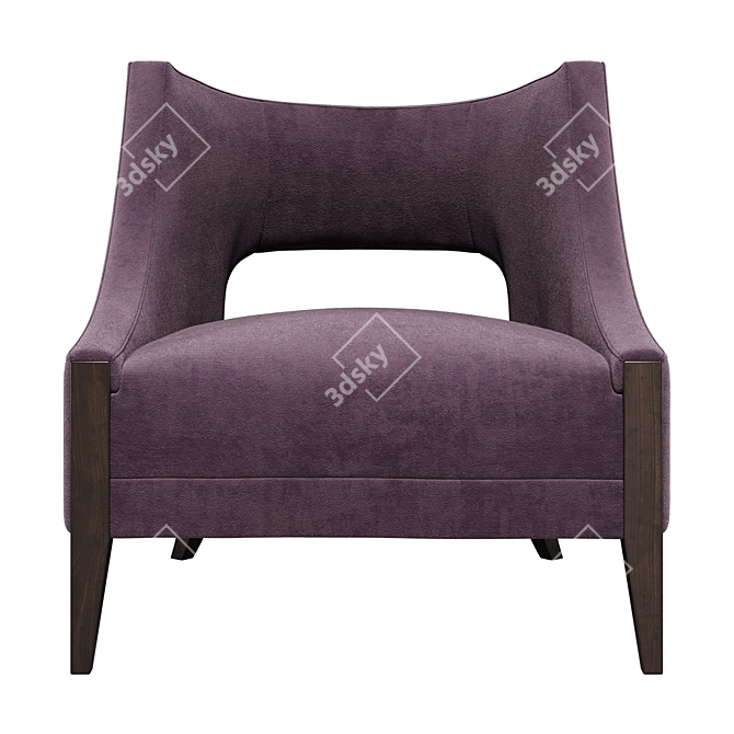 Elegant Piedmont Lounge Chair 3D model image 3