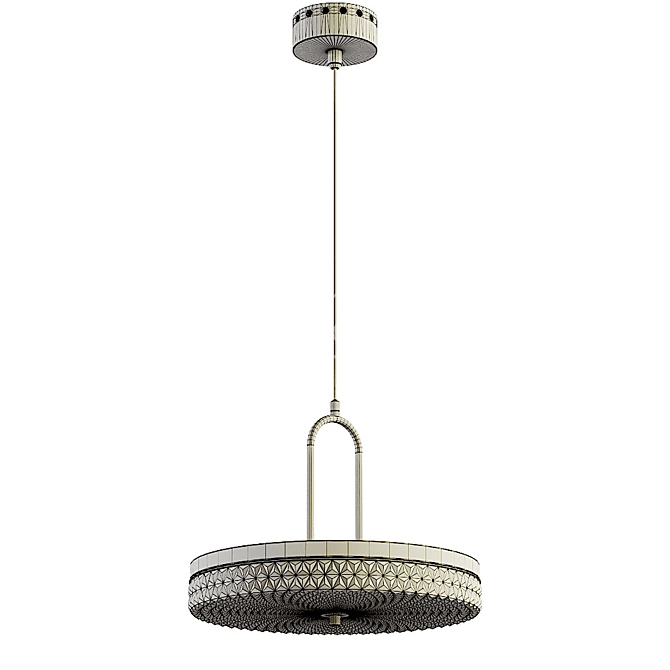 Elegant Gold Pendant Lamp 3D model image 3