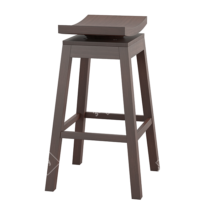 Swivel Saddle Bar Stool 3D model image 3