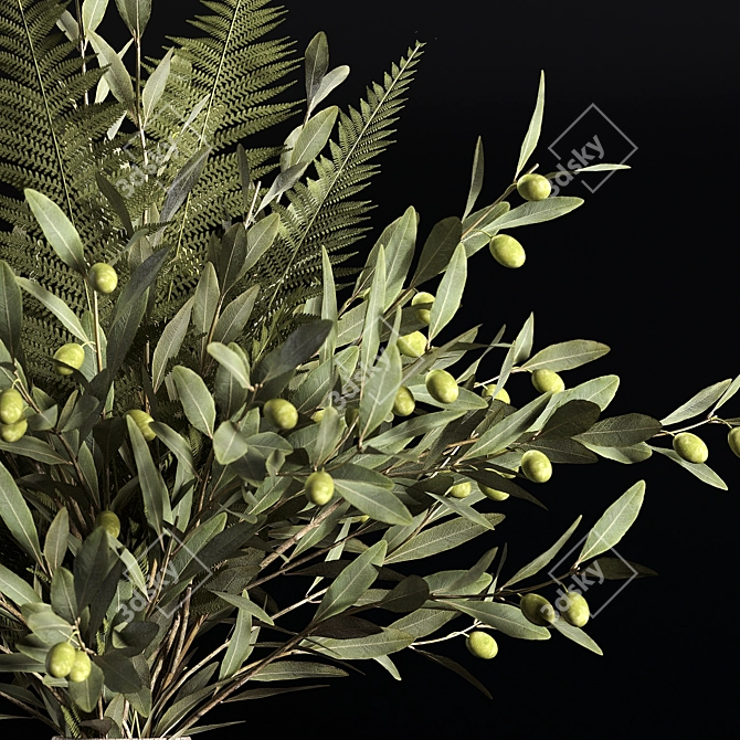 Tropical Plants Bouquet 3D model image 2