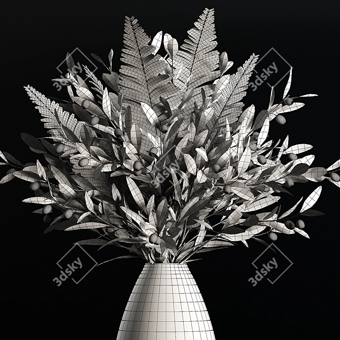 Tropical Plants Bouquet 3D model image 4