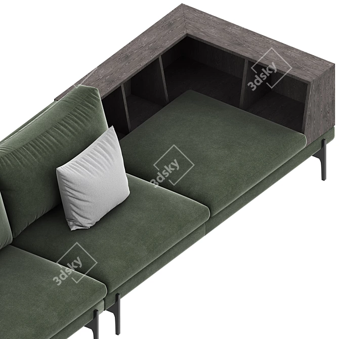 Italian L-shape Sofa by Kim Ditre 3D model image 5