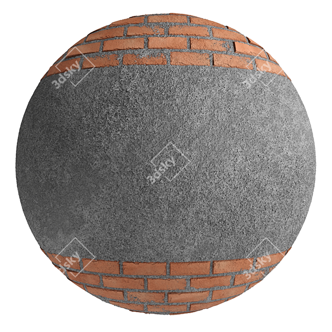PBR Cement Wall Materials: 3 Colors, 4k 3D model image 2