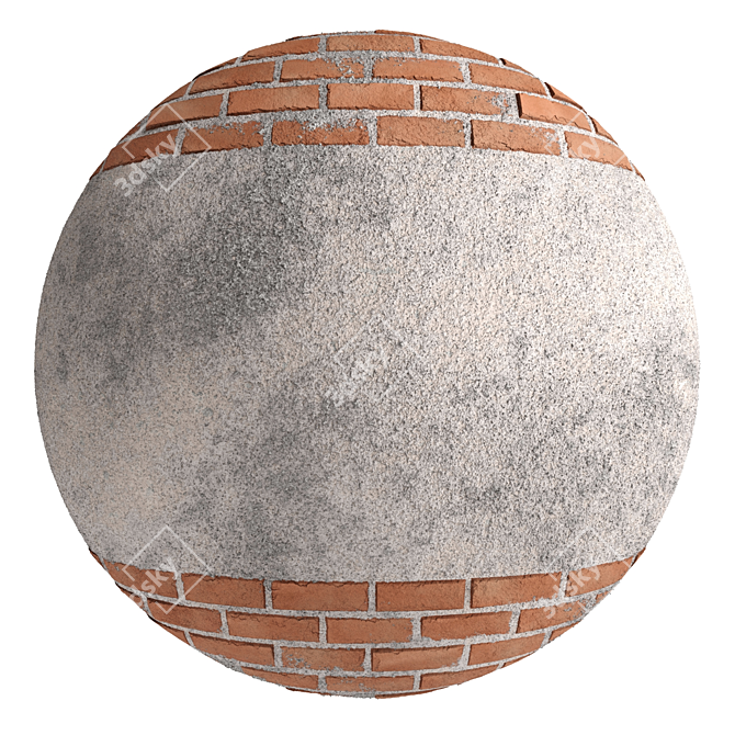 PBR Cement Wall Materials: 3 Colors, 4k 3D model image 3