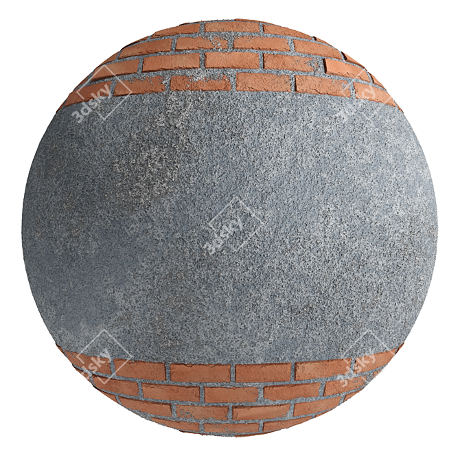 PBR Cement Wall Materials: 3 Colors, 4k 3D model image 4
