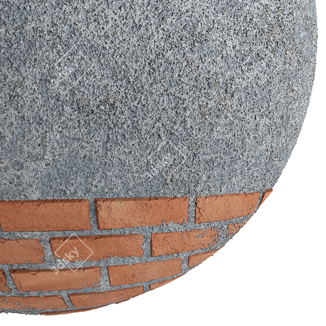 PBR Cement Wall Materials: 3 Colors, 4k 3D model image 5