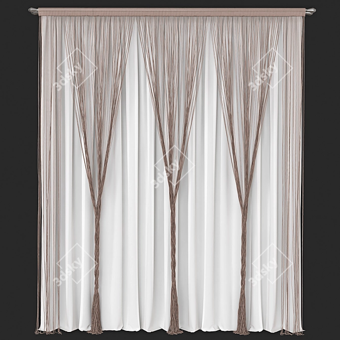 Adjustable Curtain 84 - 3Ds Max 2015, Obj, Fbx 3D model image 1