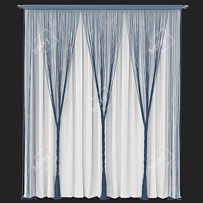 Adjustable Curtain 84 - 3Ds Max 2015, Obj, Fbx 3D model image 2