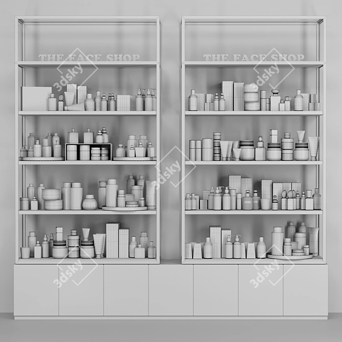 Title: Cosmetics Collection: Gel, Cream, Makeup 3D model image 2