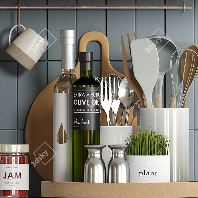 Sleek Kitchen Essentials: 0002 3D model image 5