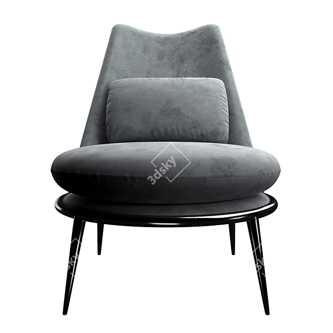 Luxury Aurora Armchair by Cantori 3D model image 3