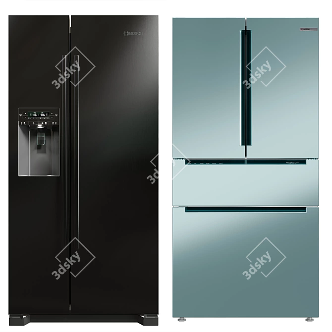 Bosch Collection Fridge Set 3D model image 4