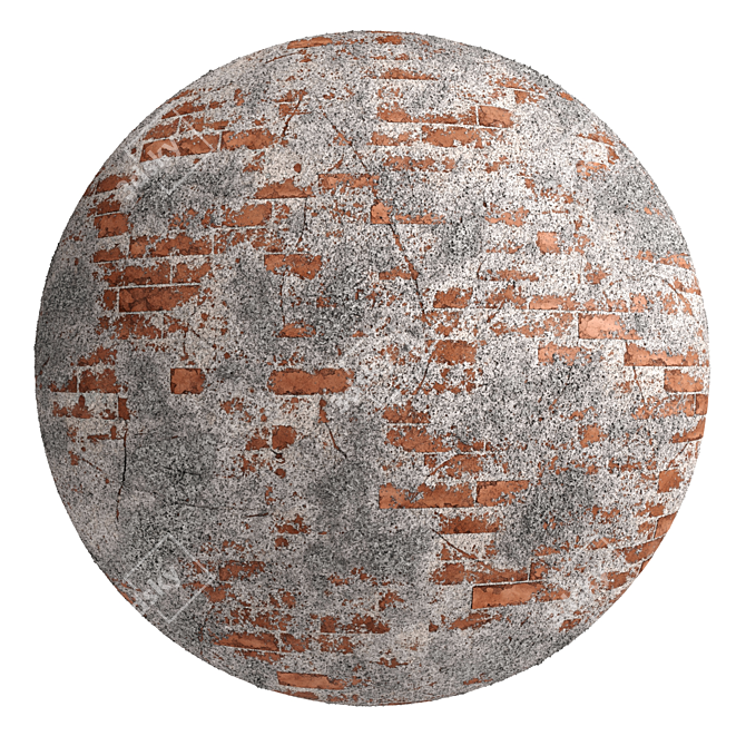 Versatile PBR Cement Wall Materials 3D model image 2