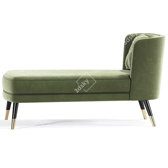 Vintage Chaise Lounge: Janzo Furniture 3D model image 3