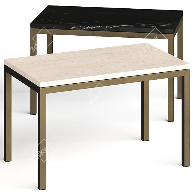  Sleek Parsons Dining Table by Crate and Barrel 3D model image 1