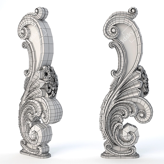 CNC-Ready Baluster Ornamen 3D model image 2