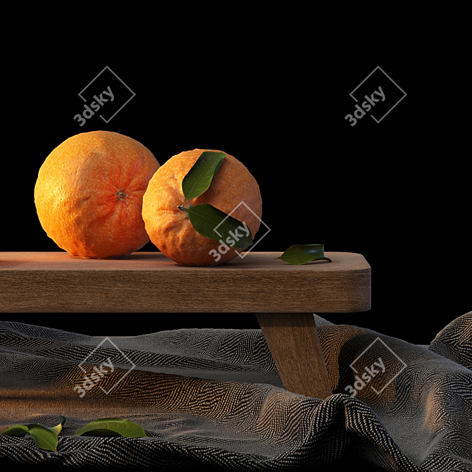 Tropical Spice Kitchen Decor Set 3D model image 5