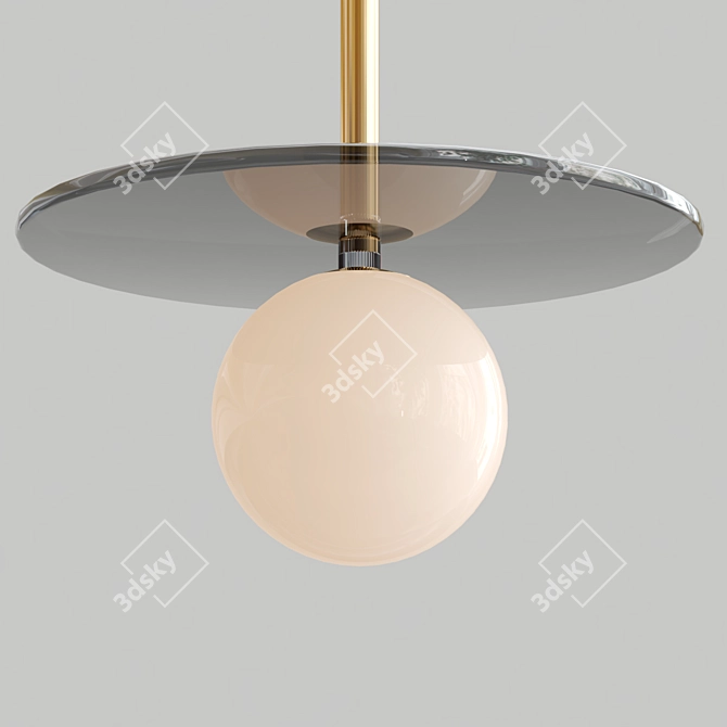 Scandi Glass Pendant Lamp 3D model image 4