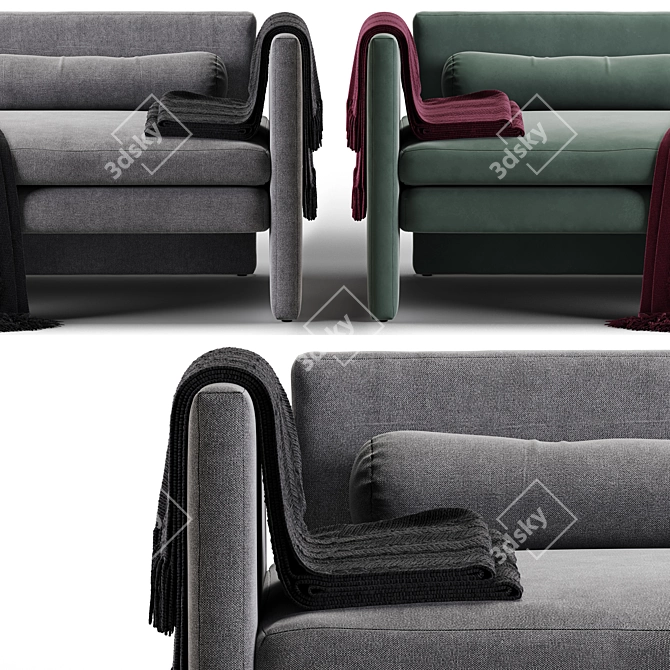 Segment Chaise/Sofa - TRNK: Versatile Comfort for Your Living Space 3D model image 2