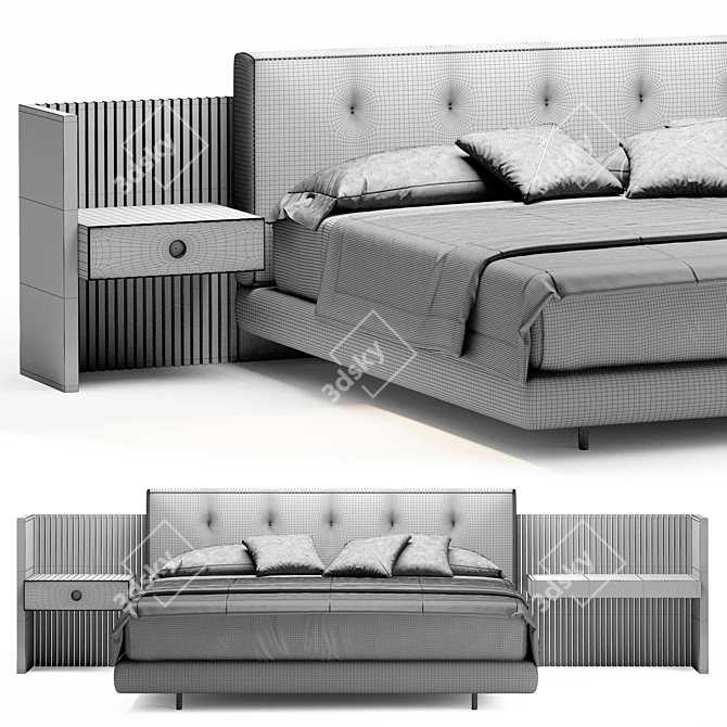  Modern Minotti Brasilia Bed 2021 3D model image 4