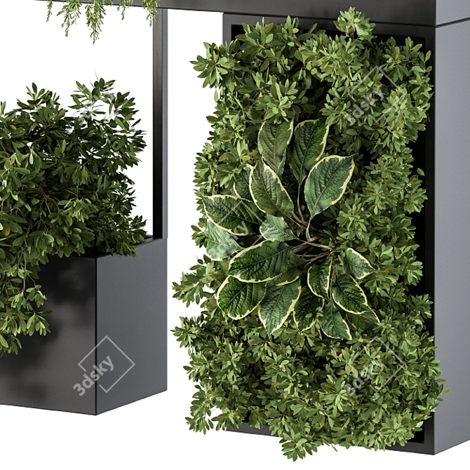 Wall-Mounted Plant Box: Bring Nature Indoors 3D model image 4