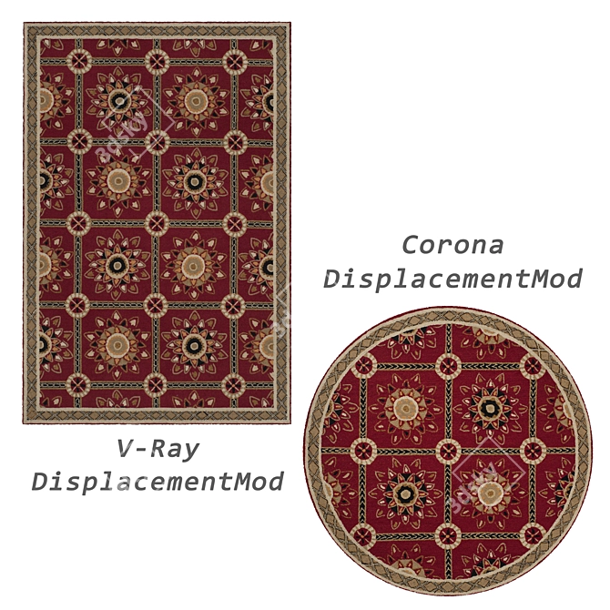 Versatile Rug Set: 8 Options 3D model image 3