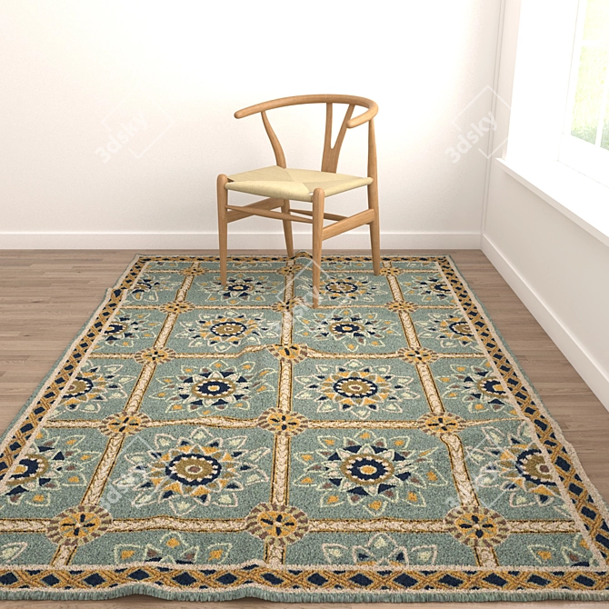 Versatile Rug Set: 8 Options 3D model image 5