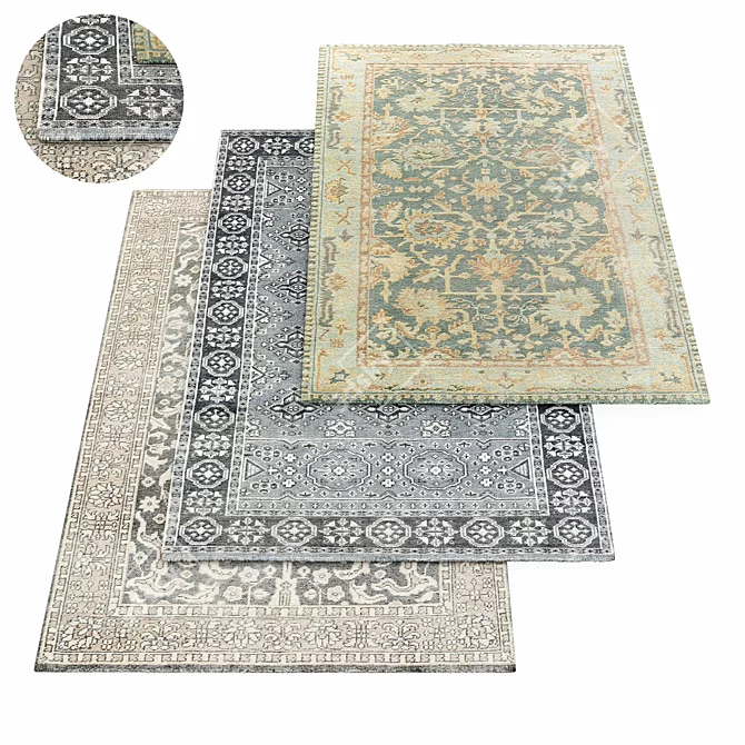 Cappadocia Rug: Authentic Elegance for Your Home 3D model image 1