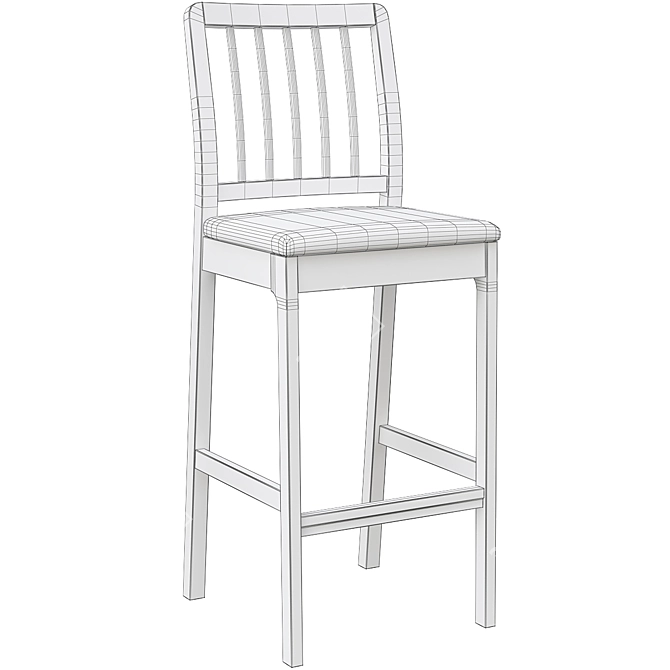 Modern Ekedalen Bar Stool 3D model image 3