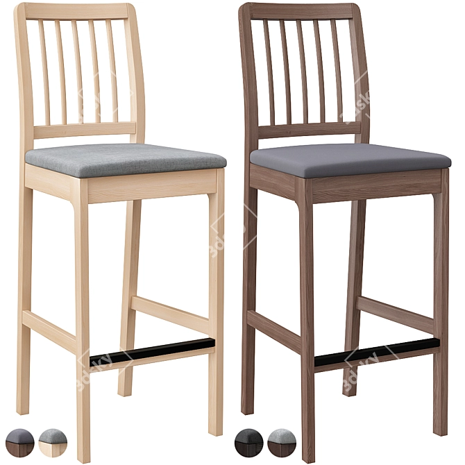 Modern Ekedalen Bar Stool 3D model image 4