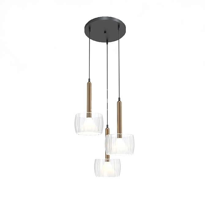 Elegant Kelly Pendant Light 3D model image 1