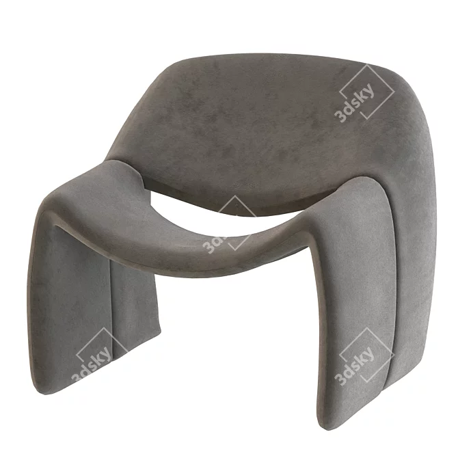 Sleek Mod Groovy Chair 3D model image 1