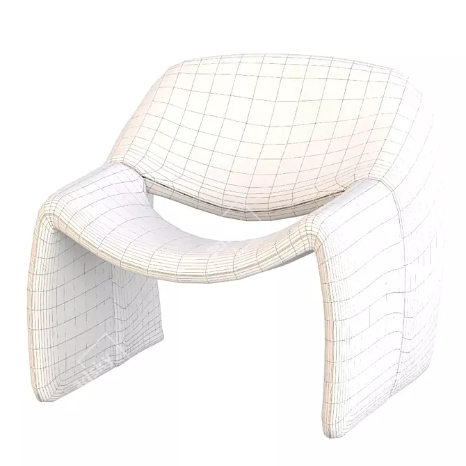 Sleek Mod Groovy Chair 3D model image 2