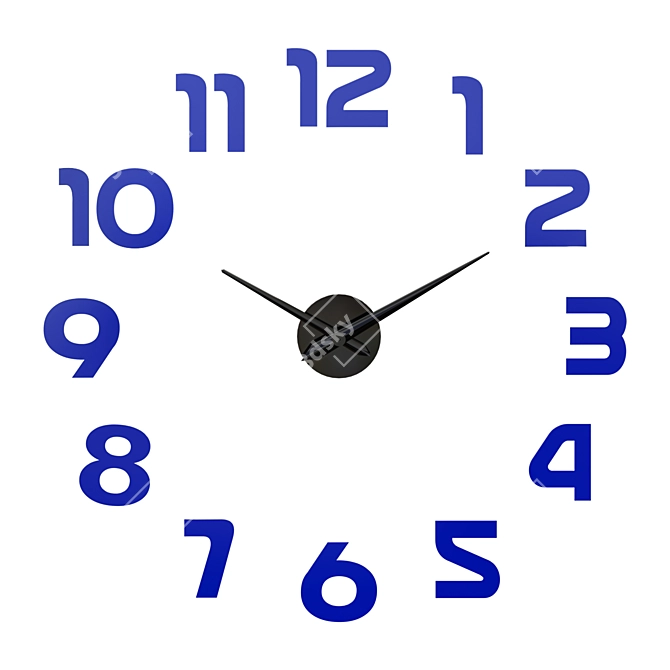 Modern Yorkwell Wall Clock 3D model image 5