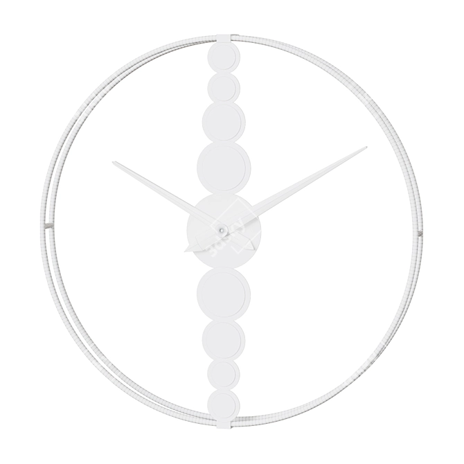 Modern Pebble Wall Clock 3D model image 4