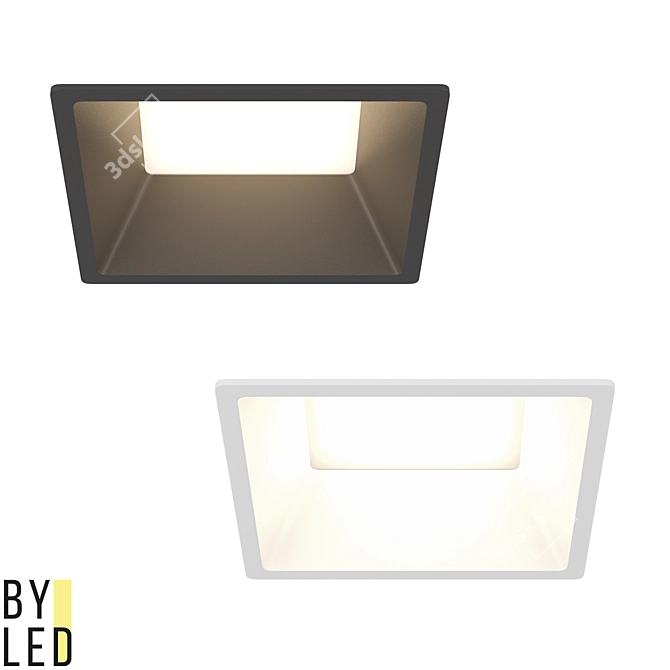 Byled Crater SQ LED Recessed Light 3D model image 1