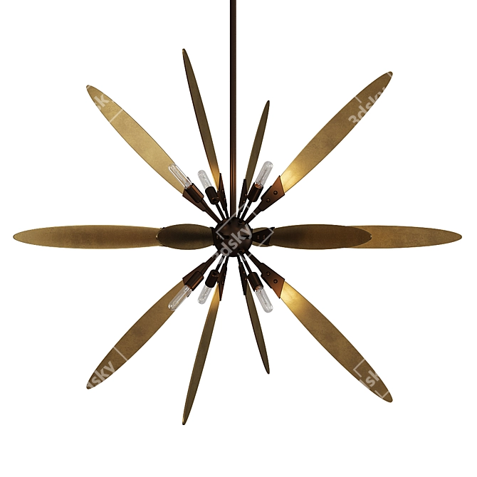 Dragonfly Pendant Light: Exquisite Illumination 3D model image 1