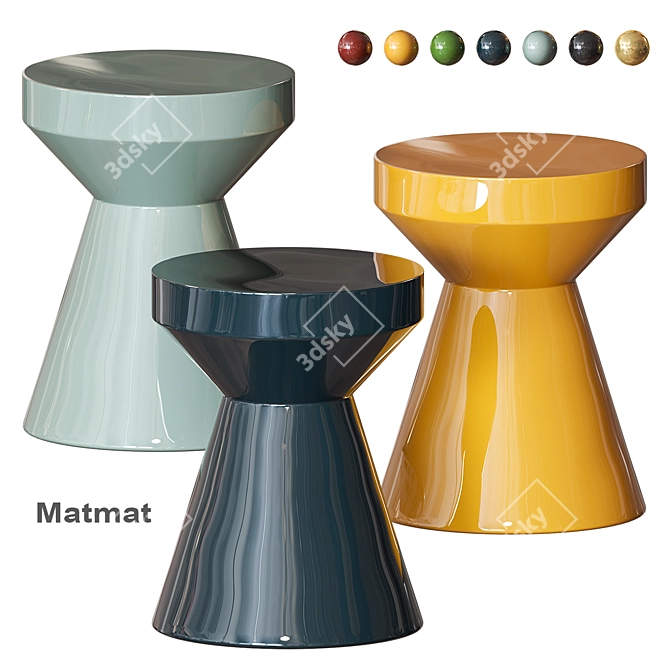 Matmat Ceramic Sofa Table - Stylish and Versatile 3D model image 1